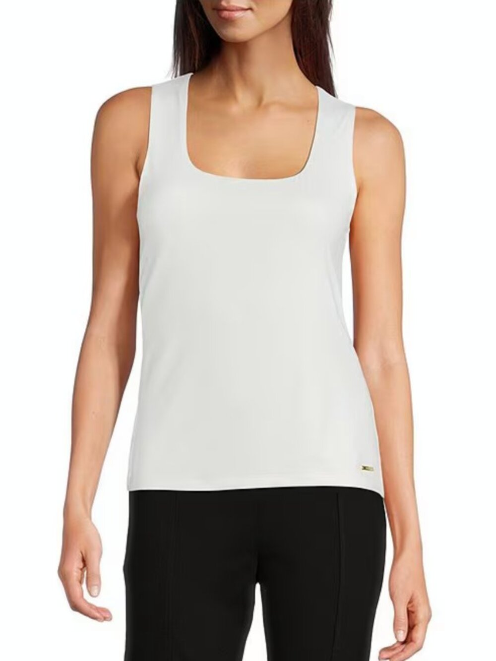 NWT Calvin Klein White Silky Sleeveless Seamless Tank in Women's X-Large